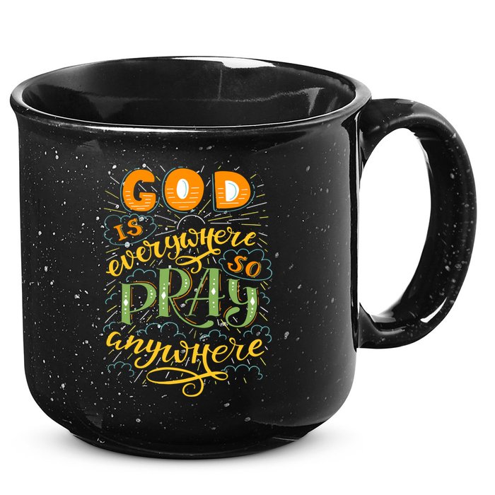 God is Everywhere So Pray Anywhere 15oz Campfire Ceramic Mug
