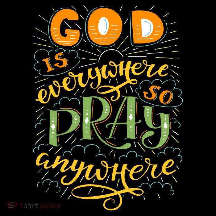 God is Everywhere So Pray Anywhere Drawstring Bag