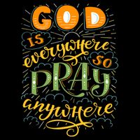 God is Everywhere So Pray Anywhere Cropped Pullover Crew