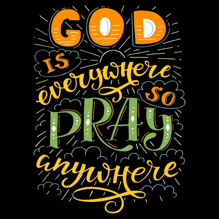 God is Everywhere So Pray Anywhere Cropped Pullover Crew
