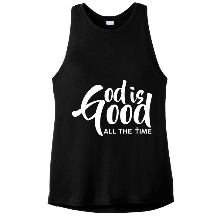 God is Good All the Time Ladies PosiCharge Tri-Blend Wicking Tank
