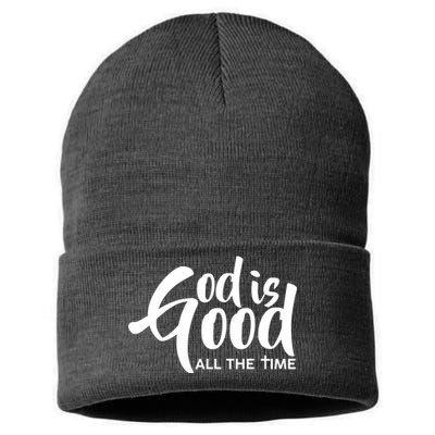 God is Good All the Time Sustainable Knit Beanie