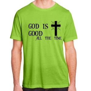 God Is Good All The Time With Cross Adult ChromaSoft Performance T-Shirt