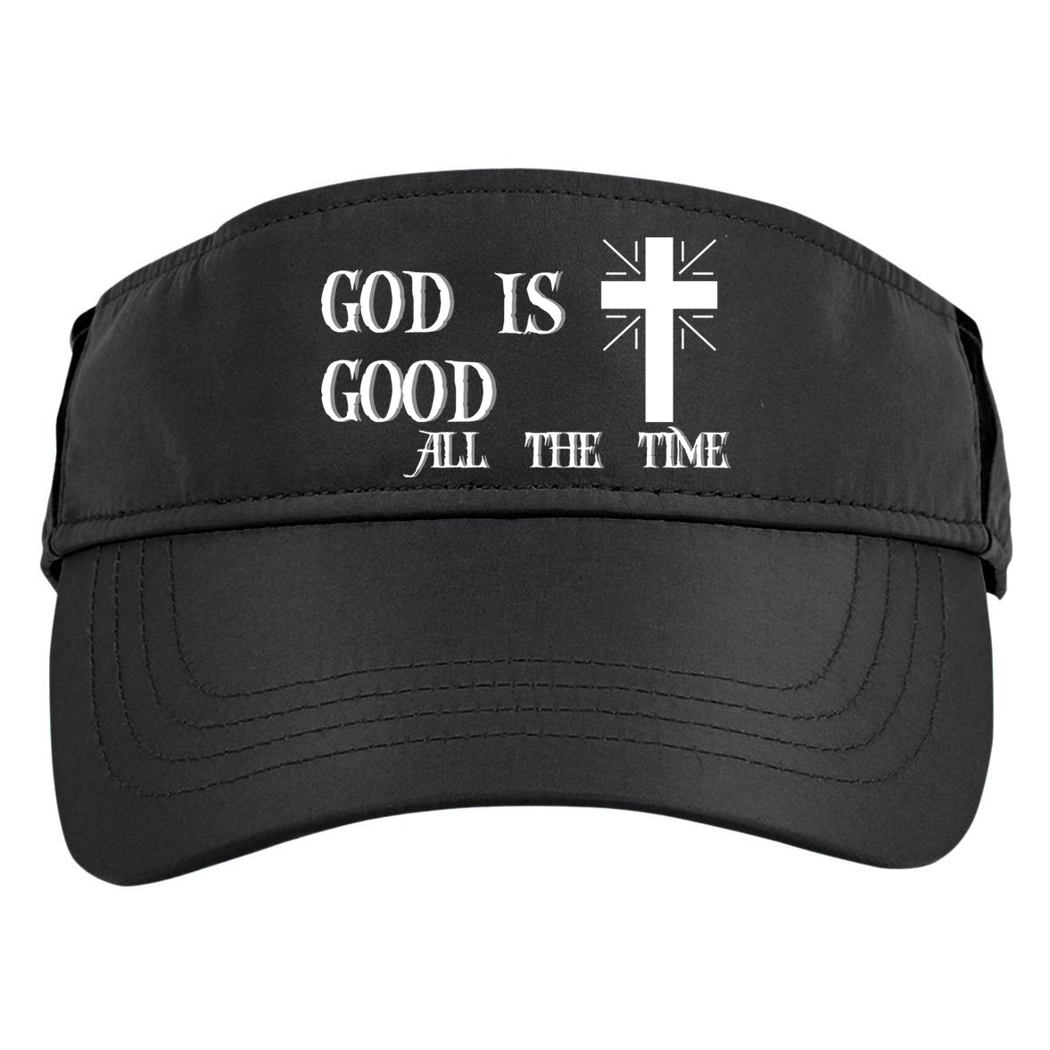 God Is Good All The Time With Cross Adult Drive Performance Visor