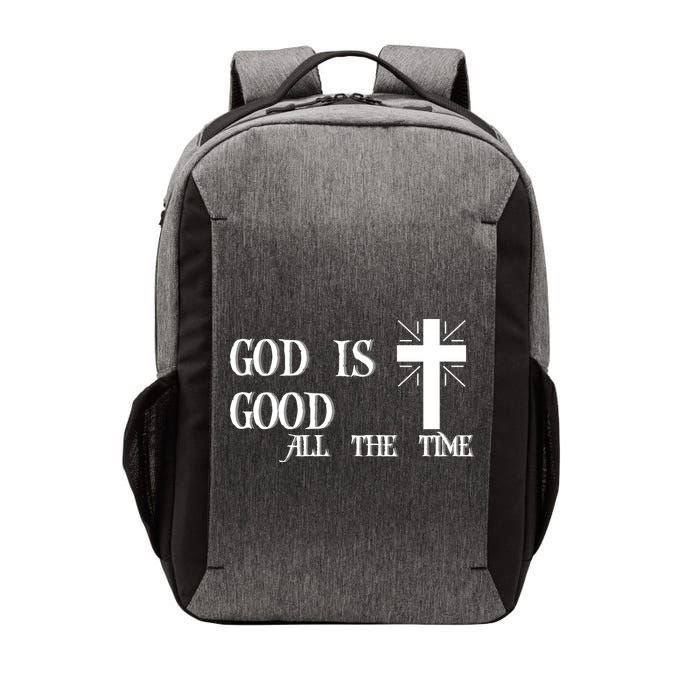God Is Good All The Time With Cross Vector Backpack