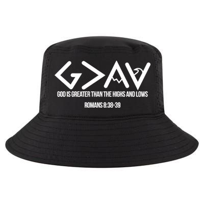 God Is Greater Romans 3:38 Cool Comfort Performance Bucket Hat