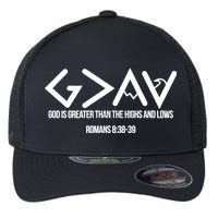 God Is Greater Romans 3:38 Flexfit Unipanel Trucker Cap