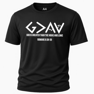 God Is Greater Romans 3:38 Performance Shirt