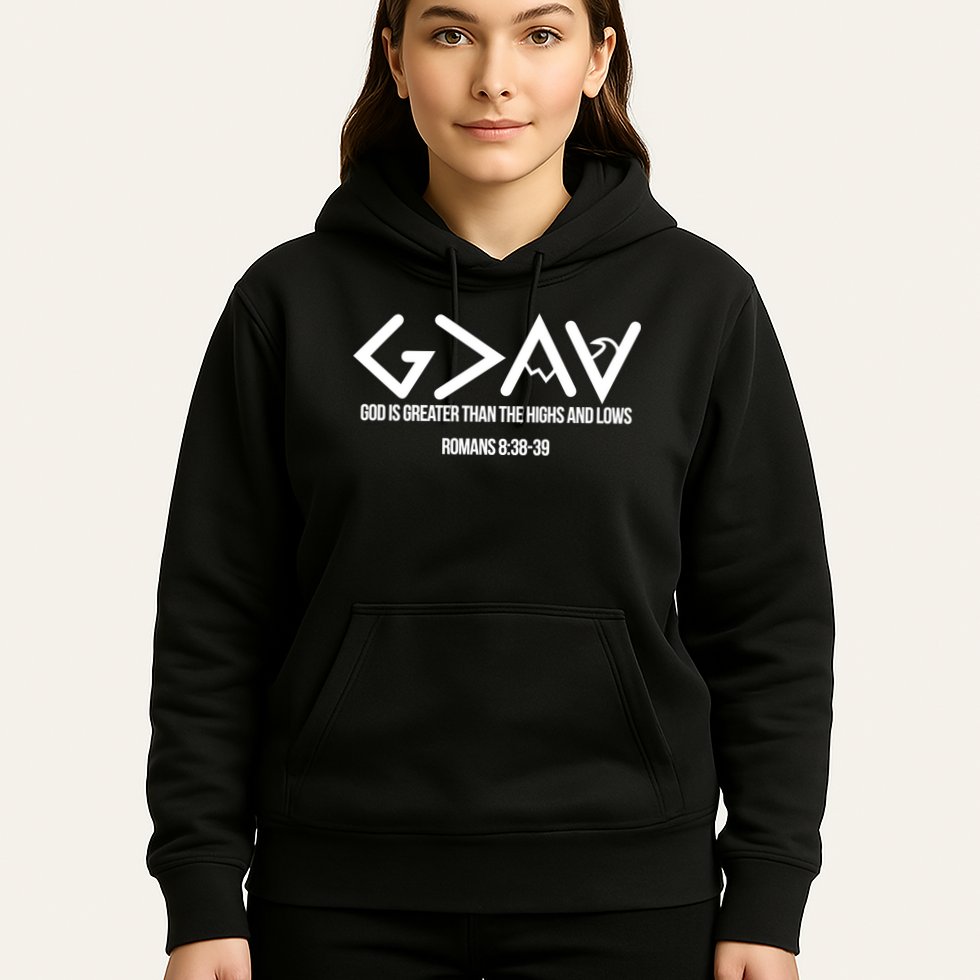 God Is Greater Romans 3:38 Hoodie
