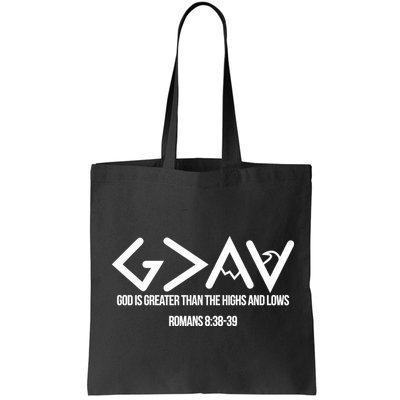 God Is Greater Romans 3:38 Bag