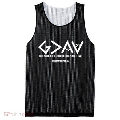 God Is Greater Romans 3:38 Mesh Reversible Basketball Jersey Tank