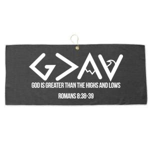 God Is Greater Romans 3:38 Large Microfiber Waffle Golf Towel