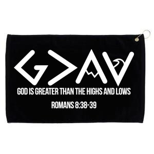 God Is Greater Romans 3:38 Grommeted Golf Towel