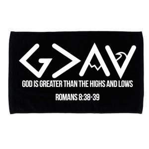 God Is Greater Romans 3:38 Microfiber Hand Towel