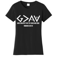 God Is Greater Romans 3:38 Women's T-Shirt