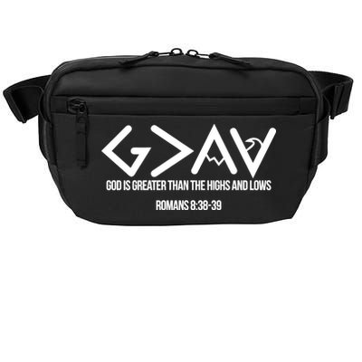 God Is Greater Romans 3:38 Crossbody Pack