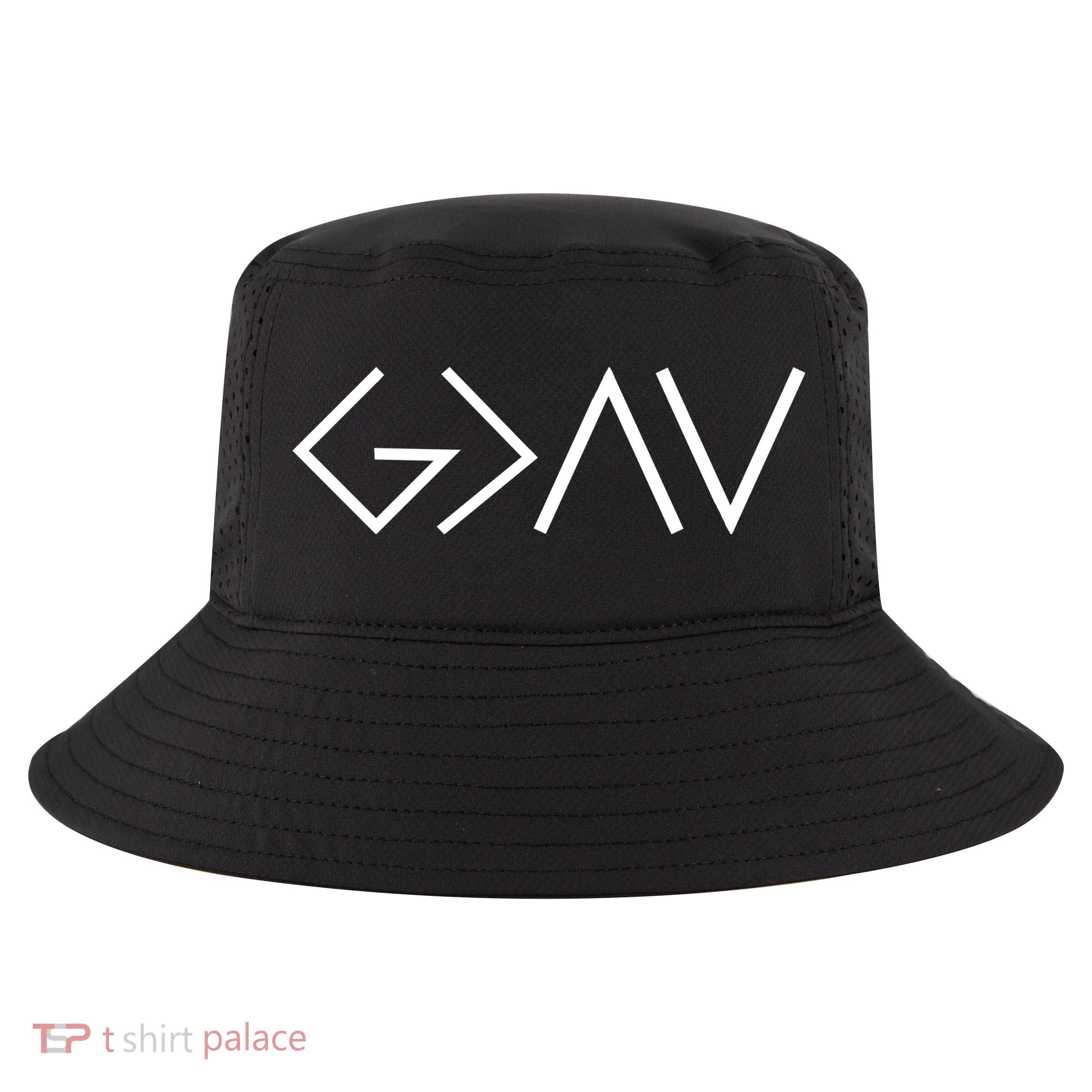 God is Greater Than Our Highs And Lows Cool Comfort Performance Bucket Hat