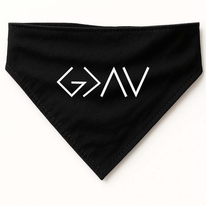 God is Greater Than Our Highs And Lows USA-Made Doggie Bandana