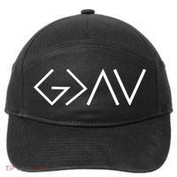 God is Greater Than Our Highs And Lows 7-Panel Snapback Hat