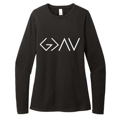 God is Greater Than Our Highs And Lows Womens CVC Long Sleeve Shirt