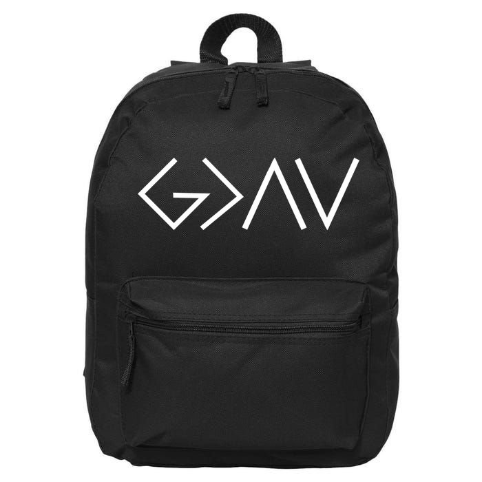God is Greater Than Our Highs And Lows 16 in Basic Backpack