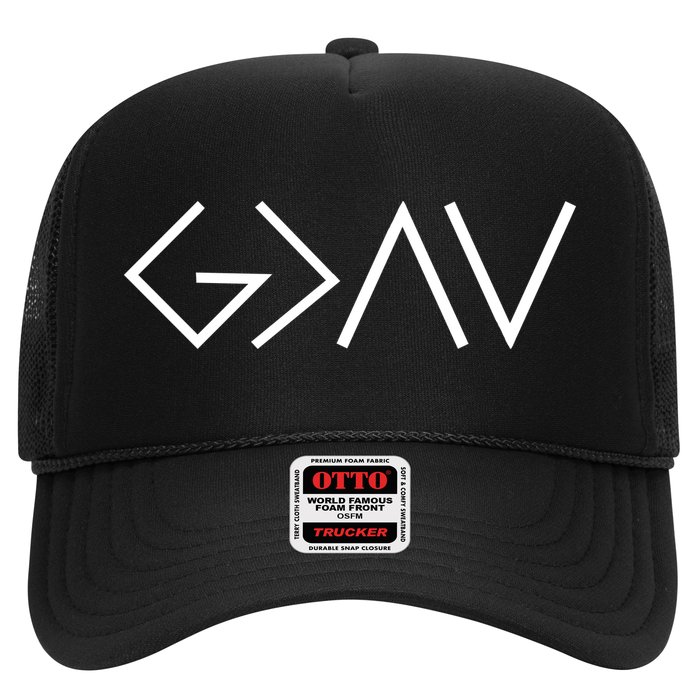 God is Greater Than Our Highs And Lows Trucker Hat