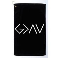 God is Greater Than Our Highs And Lows Golf Towel
