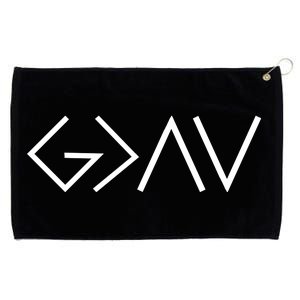 God is Greater Than Our Highs And Lows Grommeted Golf Towel