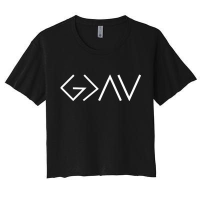 God is Greater Than Our Highs And Lows Crop Top