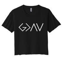 God is Greater Than Our Highs And Lows Crop Top