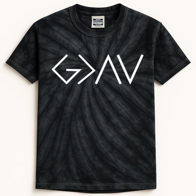 God is Greater Than Our Highs And Lows Kids Tie-Dye T-Shirt