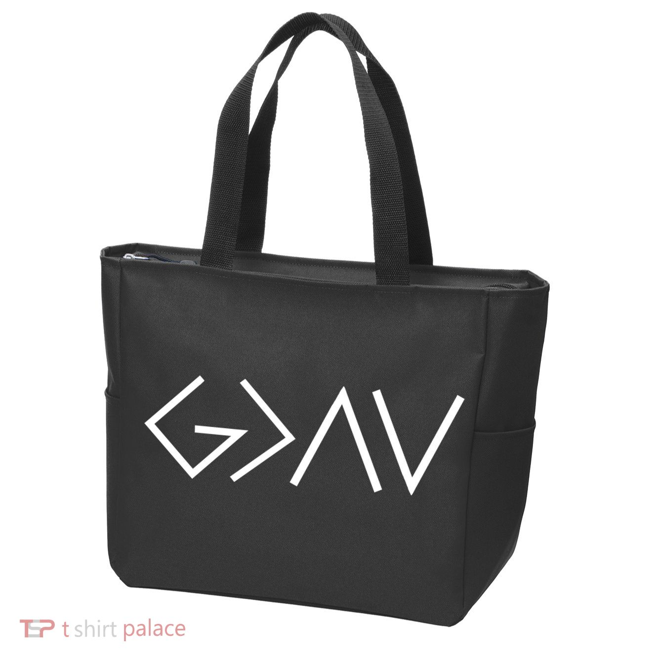 God is Greater Than Our Highs And Lows Zip Tote Bag