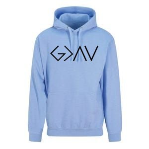 God is Greater Than Our Highs And Lows Unisex Surf Hoodie