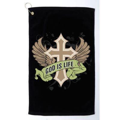 God is Life Golf Towel