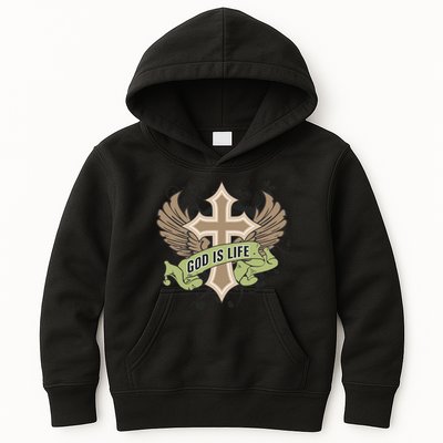 God is Life Kids Hoodie
