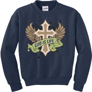 God is Life Kids Sweatshirt