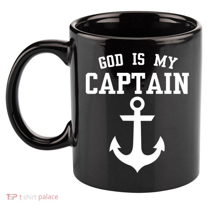 God Is My Captain 11oz C Handle Ceramic Mug