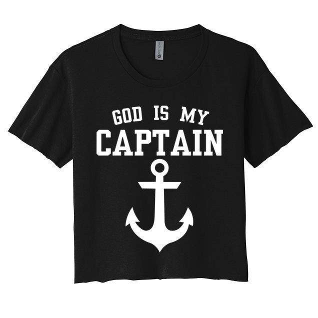 God Is My Captain Crop Top