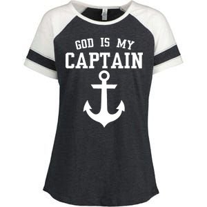 God Is My Captain Enza Ladies Jersey Colorblock Tee