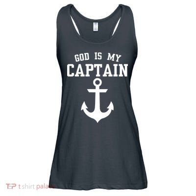 God Is My Captain Ladies Essential Flowy Tank