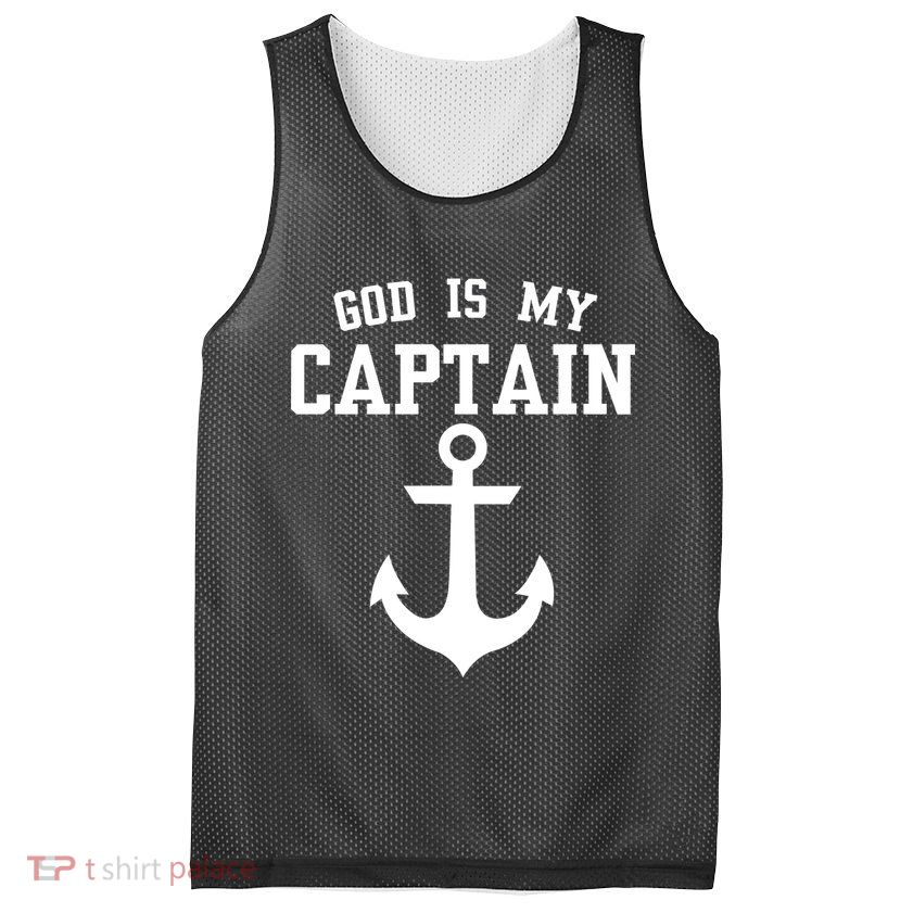 God Is My Captain Mesh Reversible Basketball Jersey Tank
