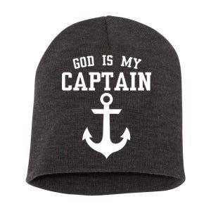 God Is My Captain Short Acrylic Beanie