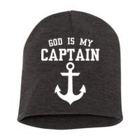 God Is My Captain Short Acrylic Beanie