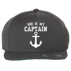 God Is My Captain Wool Snapback Cap