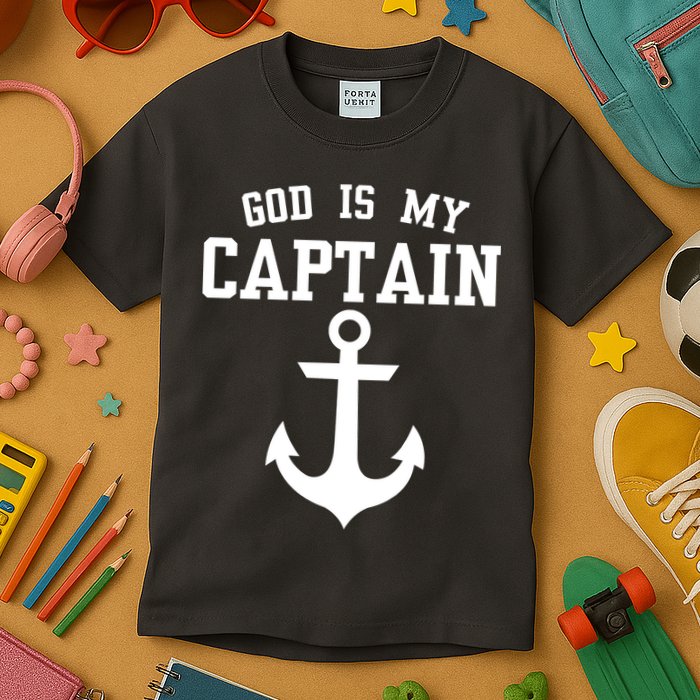 God Is My Captain Kids T-Shirt
