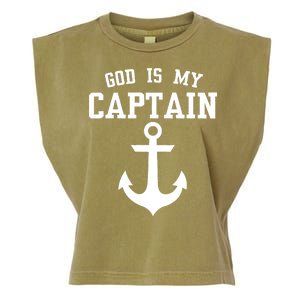 God Is My Captain Garment-Dyed Women's Muscle Tee