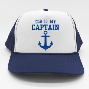 God Is My Captain Trucker Hat