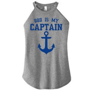 God Is My Captain Women's Perfect Tri Rocker Tank