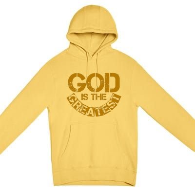 GOD is the Greatest Army Stamp Print Premium Pullover Hoodie