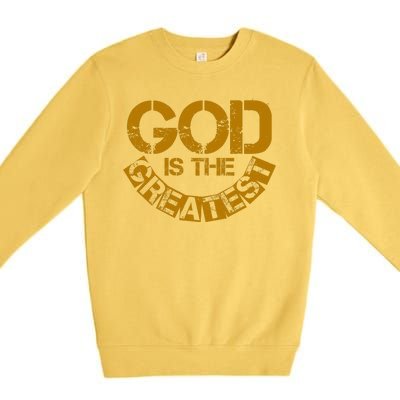 GOD is the Greatest Army Stamp Print Premium Crewneck Sweatshirt